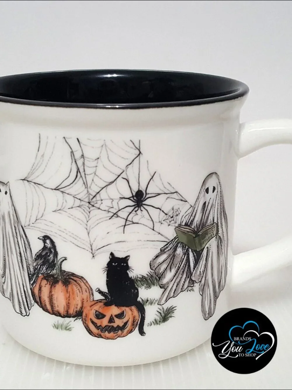 Pottery Barn Midnight Manor Mug 16 OZ NEW Stoneware Halloween